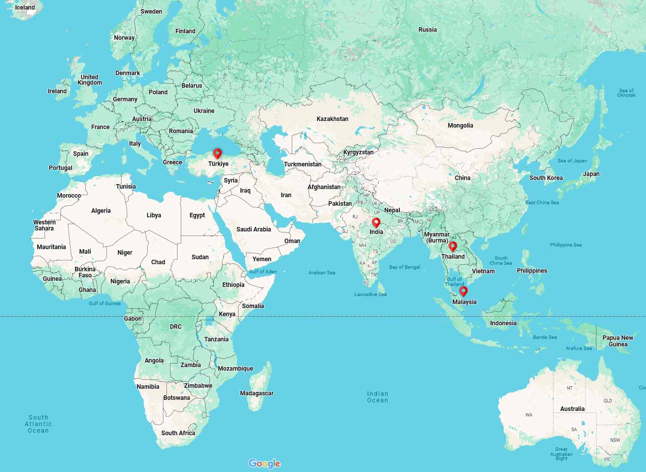 Map of Partner Medical Facilities Canceregene Solutions Medical Providers Locations Map